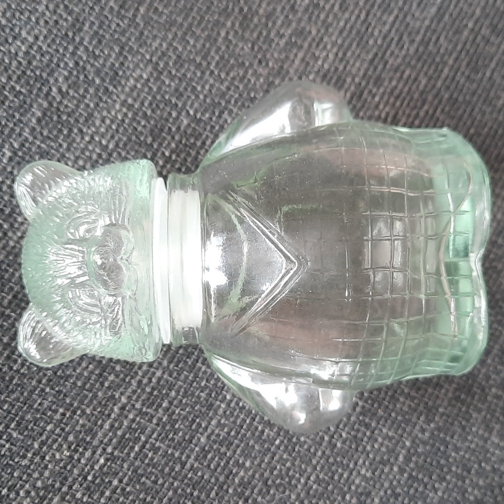 Vintage Glass Bear Lidded Jar/Canister